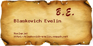 Blaskovich Evelin névjegykártya