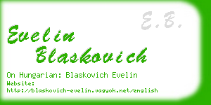 evelin blaskovich business card